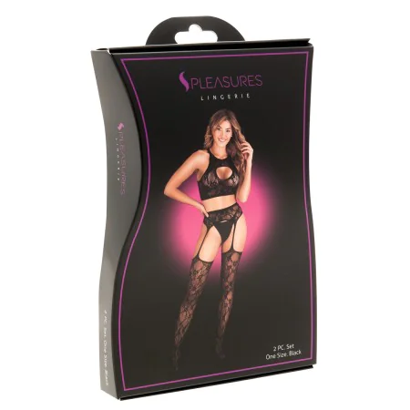 Unterwäsche-Set S Pleasures Schwarz (Einheitsgröße) von S Pleasures, Dessous-Sets - Ref: S4004749, Preis: 9,43 €, Rabatt: %