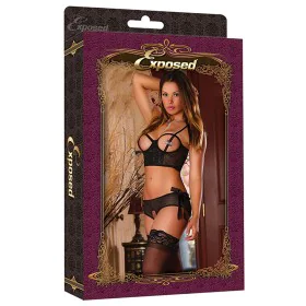 Underwear Set Exposed Black (S) by Exposed, Lingerie Sets - Ref: S4005085, Price: 32,19 €, Discount: %