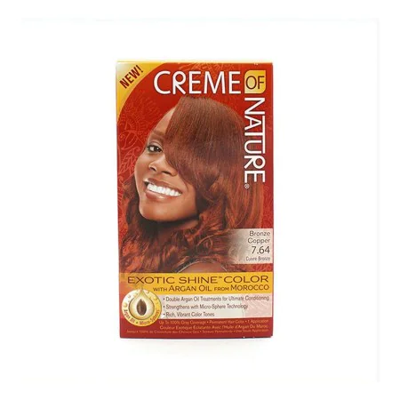 Permanent Dye Argan Color Creme Of Nature Bronze Copper 7.64 by Creme Of Nature, Permanent Colour - Ref: S4245770, Price: 8,5...