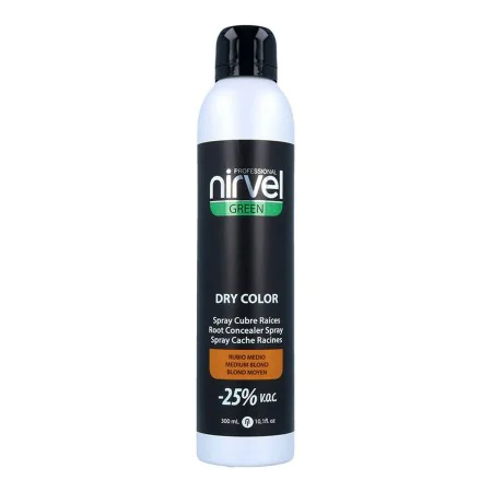 Spray Cubre Canas Green Dry Color Nirvel Green Dry Rubio Medio (300 ml) de Nirvel, Coloración semipermanente - Ref: S4253500,...