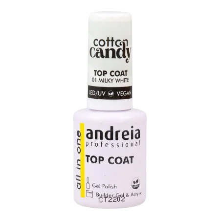 Fixateur de vernis à ongles Andreia Cotton Candy Top Coat Nº 01 Milky White 10,5 ml de Andreia, Top coats - Réf : S4261171, P...