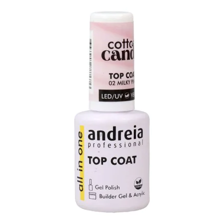 Fissatore di Smalto per Unghie Andreia Cotton Candy Top Coat Nº 02 Milky Pink 10,5 ml di Andreia, Top coat - Rif: S4261202, P...