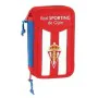 Astuccio Doppio Real Sporting de Gijón Bianco Rosso 12.5 x 19.5 x 4 cm (28 Pezzi) di Real Sporting de Gijón, Porta penne - Ri...