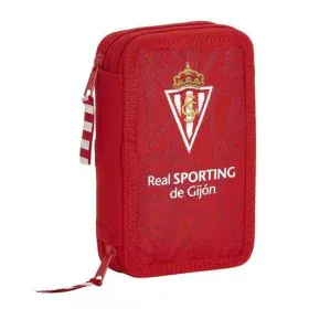 Plumier double Real Sporting de Gijón Rouge 12.5 x 19.5 x 4 cm (28 Pièces) de Real Sporting de Gijón, Trousses - Réf : S43002...