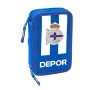 Double Pencil Case R. C. Deportivo de La Coruña Blue White 12.5 x 19.5 x 4 cm by R. C. Deportivo de La Coruña, Pencil cases -...