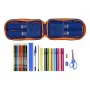 Astuccio Zaino Valencia Basket M747 Azzurro Arancio 12 x 23 x 5 cm (33 Pezzi) di Valencia Basket, Porta penne - Rif: S4300365...