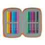 Plumier double Valencia Basket M854 Bleu Orange 12.5 x 19.5 x 4 cm (28 Pièces) de Valencia Basket, Trousses - Réf : S4300367,...