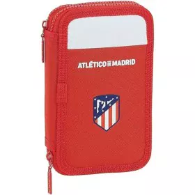 Astuccio Doppio Atlético Madrid M854 Bianco Rosso 12.5 x 19.5 x 4 cm (28 Pezzi) di Atlético Madrid, Porta penne - Rif: S43004...