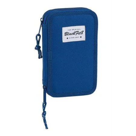 Doppel-Federtasche BlackFit8 M854 Dunkelblau 12.5 x 19.5 x 4 cm (28 Stücke) von BlackFit8, Federmäppchen - Ref: S4300527, Pre...