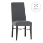 Custodia per Sedia Eysa BRONX Grigio scuro 50 x 55 x 50 cm 2 Unità di Eysa, Fodere coprisedia per sala da pranzo - Rif: D1607...