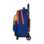 School Rucksack with Wheels Compact Valencia Basket M918 Blue Orange (33 x 45 x 22 cm) by Valencia Basket, Children's Backpac...