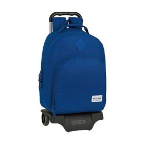 Mochila Escolar con Ruedas 905 BlackFit8 Oxford Azul oscuro (32 x 42 x 15 cm) de BlackFit8, Mochilas infantiles - Ref: S43025...