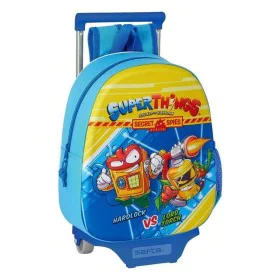 3D School Bag with Wheels SuperThings Light Blue by SuperThings, Children's Backpacks - Ref: S4302574, Price: 13,54 €, Discou...