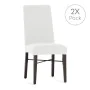 Custodia per Sedia Eysa BRONX Bianco 50 x 55 x 50 cm 2 Unità di Eysa, Fodere coprisedia per sala da pranzo - Rif: D1607822, P...