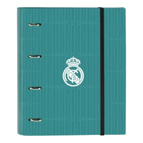 Carpeta de anillas Real Madrid C.F. Blanco Verde Turquesa 27 x 32 x 3.5 cm (30 mm) de Real Madrid C.F., Archivadores - Ref: S...