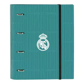 Carpeta de anillas Real Madrid C.F. Blanco Verde Turquesa 27 x 32 x 3.5 cm (30 mm) de Real Madrid C.F., Archivadores - Ref: S...