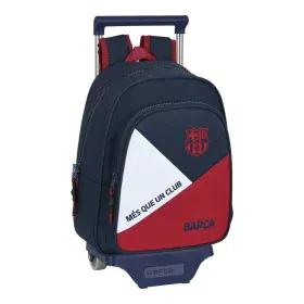 School Rucksack with Wheels F.C. Barcelona Corporativa Blue Maroon (27 x 33 x 10 cm) by F.C. Barcelona, Children's Backpacks ...