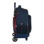 School Rucksack with Wheels F.C. Barcelona Corporativa Blue Maroon (33 x 45 x 22 cm) by F.C. Barcelona, Children's Backpacks ...