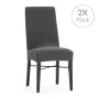 Housse de Chaise Eysa JAZ Gris foncé 50 x 60 x 50 cm 2 Unités de Eysa, Housses de chaise de salle à manger - Réf : D1607830, ...