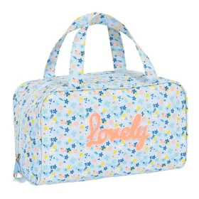 Kulturbeutel für die Schule Moos Lovely Hellblau (31 x 14 x 19 cm) von Moos, Kosmetikkoffer - Ref: S4306276, Preis: 10,39 €, ...