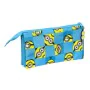 Dreifaches Mehrzweck-Etui Minions Minionstatic Blau (22 x 12 x 3 cm) von Minions, Federmäppchen - Ref: S4306299, Preis: 10,66...