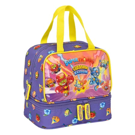 Sac à goûter SuperThings Guardians of Kazoom Violet Jaune (20 x 20 x 15 cm) de SuperThings, Stockage des aliments - Réf : S43...