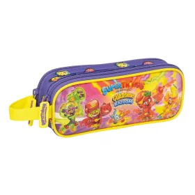 Trousse Fourre-Tout Double SuperThings Guardians of Kazoom Violet Jaune (21 x 8 x 6 cm) de SuperThings, Trousses - Réf : S430...