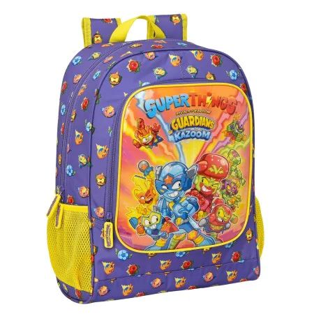 Cartable SuperThings Guardians of Kazoom Violet Jaune (32 x 42 x 14 cm) de SuperThings, Sacs à dos enfant - Réf : S4306430, P...