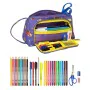 Astuccio per la Scuola con Accessori SuperThings Guardians of Kazoom Giallo Viola (32 Pezzi) di SuperThings, Porta penne - Ri...