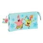 Portatodo Triple Spongebob Stay positive Azul Blanco (22 x 12 x 3 cm) de Spongebob, Estuches - Ref: S4306514, Precio: 6,04 €,...