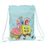 Backpack with Strings Spongebob Stay positive Blue White (26 x 34 x 1 cm) by Spongebob, School Bags - Ref: S4306516, Price: 7...