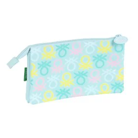 Trousse Fourre-Tout Triple Benetton Fantasy Bleu ciel (22 x 12 x 3 cm) de Benetton, Trousses - Réf : S4306816, Prix : 6,72 €,...