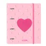 Ring binder Safta CorazÓn A4 Pink (27 x 32 x 3.5 cm) by Safta, Filing cabinets - Ref: S4306843, Price: 6,22 €, Discount: %