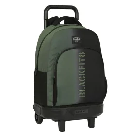 Schulrucksack mit Rädern BlackFit8 Gradient Schwarz Militärgrün (33 x 45 x 22 cm) von BlackFit8, Kinderrucksäcke - Ref: S4306...