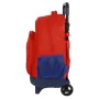 School Rucksack with Wheels Atlético Madrid Red Navy Blue (33 x 45 x 22 cm) by Atlético Madrid, Children's Backpacks - Ref: S...