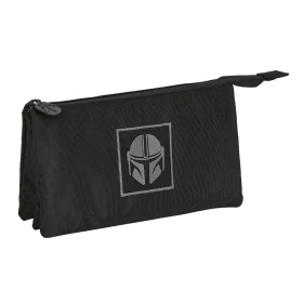 Triple Carry-all The Mandalorian Black (22 x 12 x 3 cm) by The Mandalorian, Pencil cases - Ref: S4307267, Price: 10,53 €, Dis...