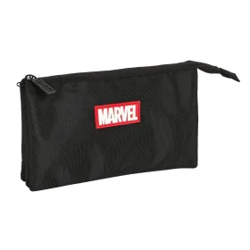 Trousse Fourre-Tout Triple Marvel Noir (22 x 12 x 3 cm) de Marvel, Trousses - Réf : S4307326, Prix : 10,53 €, Remise : %