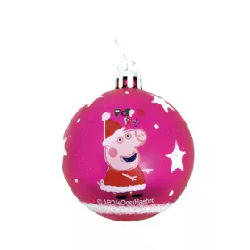 Boule de Noël Peppa Pig Cosy corner Fuchsia 6 Unités Plastique (Ø 8 cm) de Peppa Pig, Noël - Réf : S4307354, Prix : 8,77 €, R...