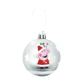 Weihnachtsbaumkugel Peppa Pig Cosy corner Silberfarben 10 Stück Kunststoff (Ø 6 cm) von Peppa Pig, Weihnachten - Ref: S430735...