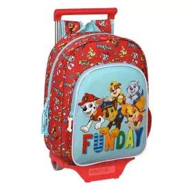 School Rucksack with Wheels The Paw Patrol Funday Blue Red 26 x 34 x 11 cm by The Paw Patrol, Children's Backpacks - Ref: S43...