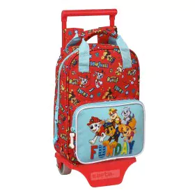 Mochila Escolar com Rodas The Paw Patrol Funday Vermelho Azul Claro (20 x 28 x 8 cm) de The Paw Patrol, Mochilas infantis - R...