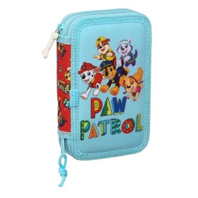 School Case with Accessories The Paw Patrol Funday Blue Red 12.5 x 19.5 x 4 cm (28 Pieces) by The Paw Patrol, Pencil cases - ...