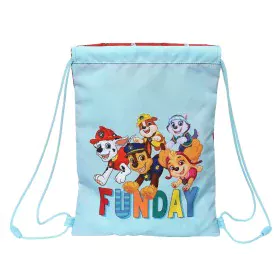 Rucksacktasche mit Bändern The Paw Patrol Funday Rot Hellblau (26 x 34 x 1 cm) von The Paw Patrol, Schulranzen - Ref: S430757...