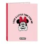 Ring binder Minnie Mouse Me time Pink A4 (26.5 x 33 x 4 cm) by Minnie Mouse, Filing cabinets - Ref: S4307692, Price: 6,39 €, ...