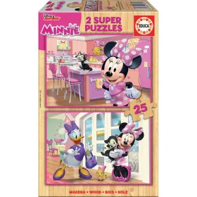 Set de 2 Puzzles Minnie Mouse Me Time   25 Peças 26 x 18 cm de Minnie Mouse, Puzzles - Ref: S4307717, Preço: 6,67 €, Desconto: %