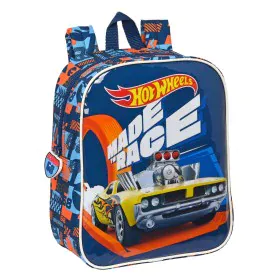 Mochila Infantil Hot Wheels Speed club Laranja Azul Marinho (22 x 27 x 10 cm) de Hot Wheels, Mochilas infantis - Ref: S430776...