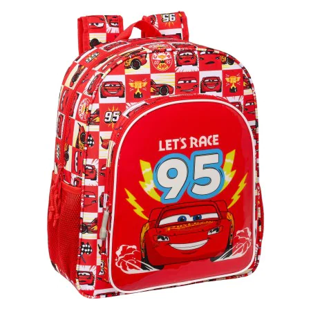 School Bag Cars Let's race Red White (32 x 38 x 12 cm) by Cars, Children's Backpacks - Ref: S4307793, Price: 18,73 €, Discoun...