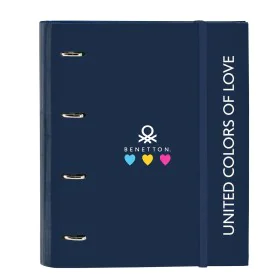 Reliure à anneaux Benetton Love Blue marine (27 x 32 x 3.5 cm) de Benetton, Classeurs - Réf : S4307989, Prix : 8,63 €, Remise...