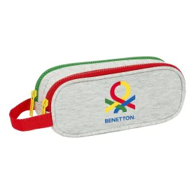 Trousse Fourre-Tout Double Benetton Pop Gris (21 x 8 x 6 cm) de Benetton, Trousses - Réf : S4308043, Prix : 7,91 €, Remise : %