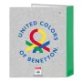 Carpeta de anillas Benetton Pop Gris A4 (27 x 33 x 6 cm) de Benetton, Archivadores - Ref: S4308046, Precio: 5,53 €, Descuento: %